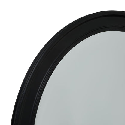 Skandi London Black Wood Round Framed Large Mirror - Skandi London