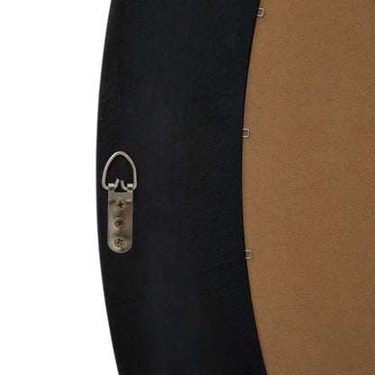 Skandi London Black Wood Round Framed Large Mirror - Skandi London