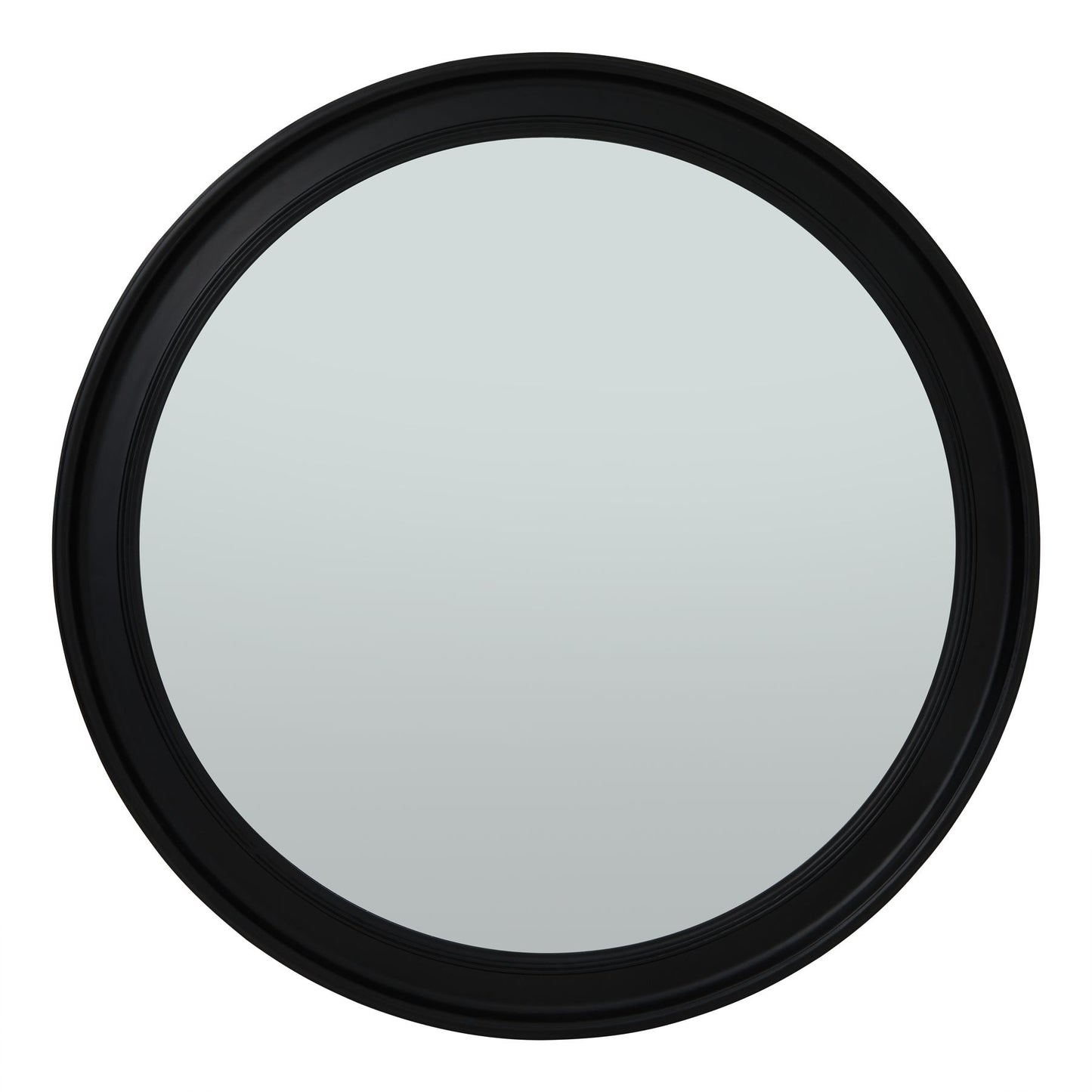Skandi London Black Wood Round Framed Large Mirror - Skandi London