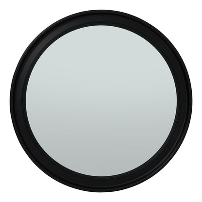 Skandi London Black Wood Round Framed Large Mirror - Skandi London