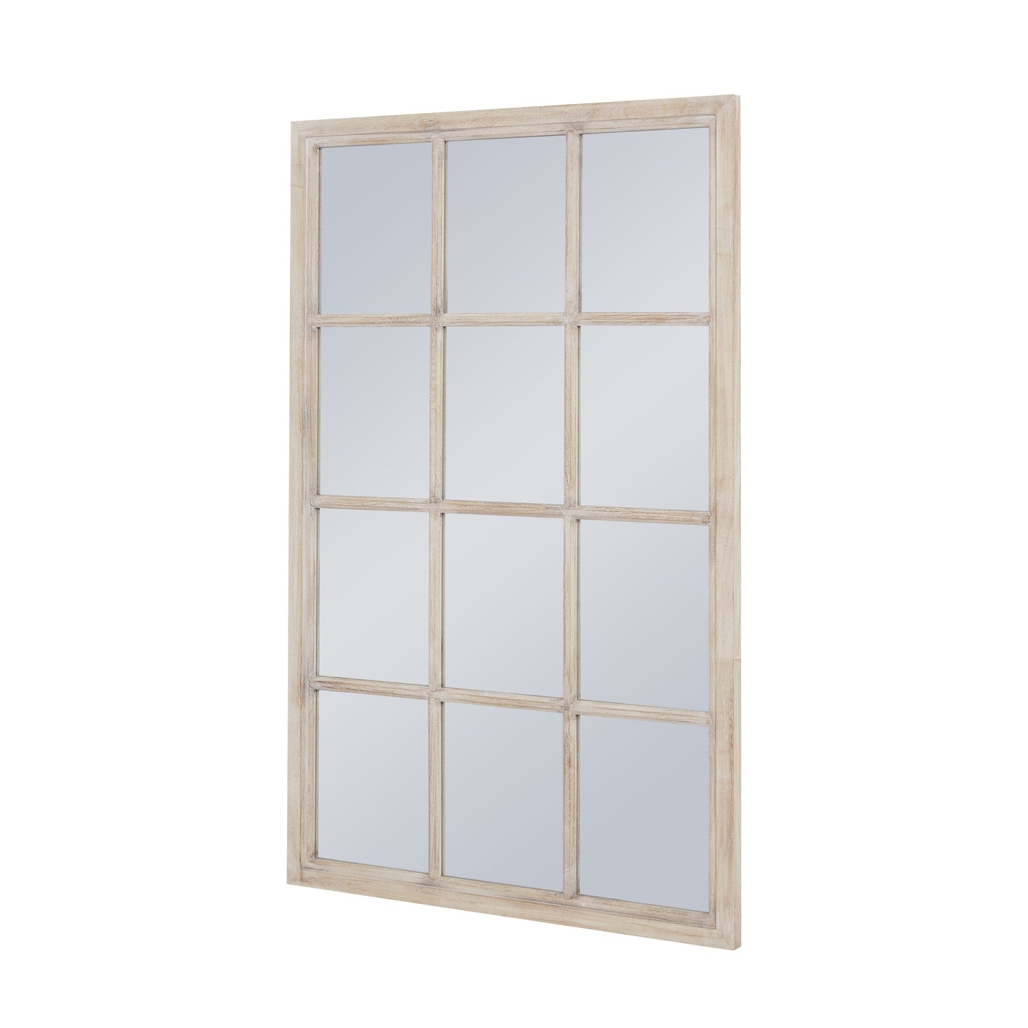 Skandi London Washed Wood Window Mirror - Skandi London