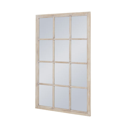 Skandi London Washed Wood Window Mirror - Skandi London