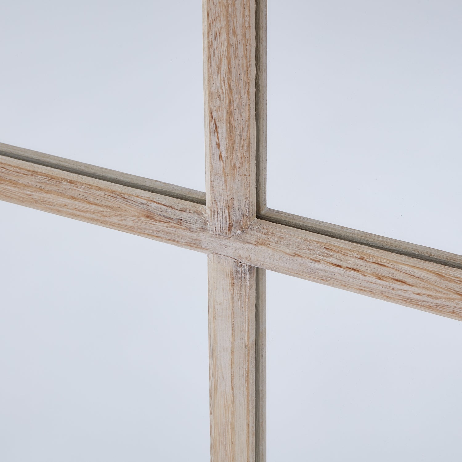 Skandi London Washed Wood Window Mirror - Skandi London