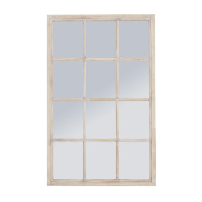 Skandi London Washed Wood Window Mirror - Skandi London