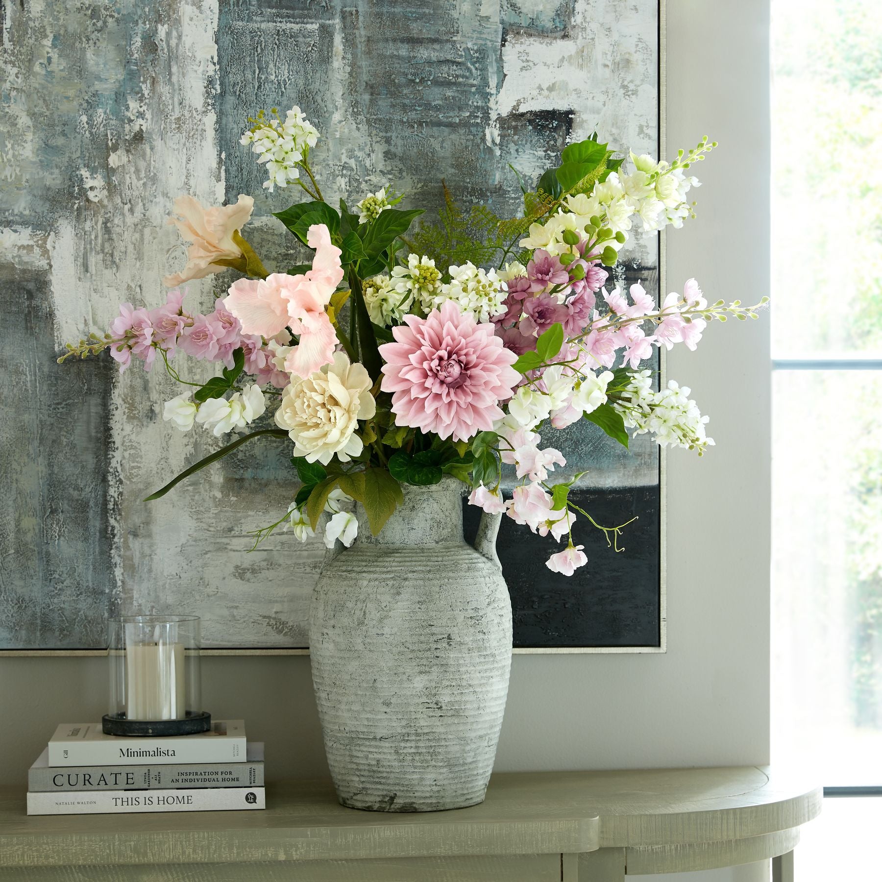 Lund Natural Garden Collection Pale Pink Sweetpea Stem - Skandi London