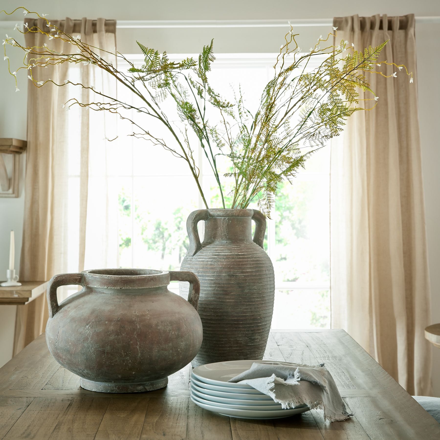 Lofoten Large Brown Amphora Pot - Skandi London
