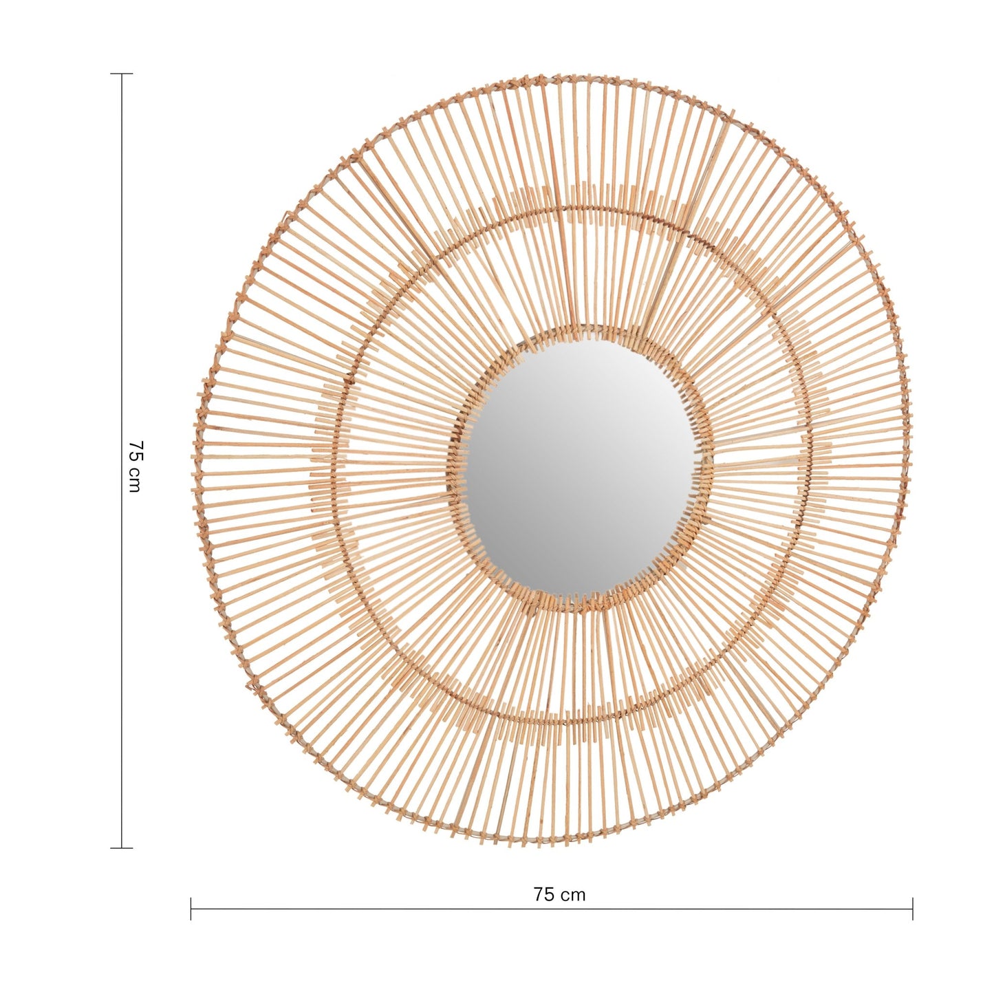 Barbro Natural Rattan Wall Mirror - Skandi London
