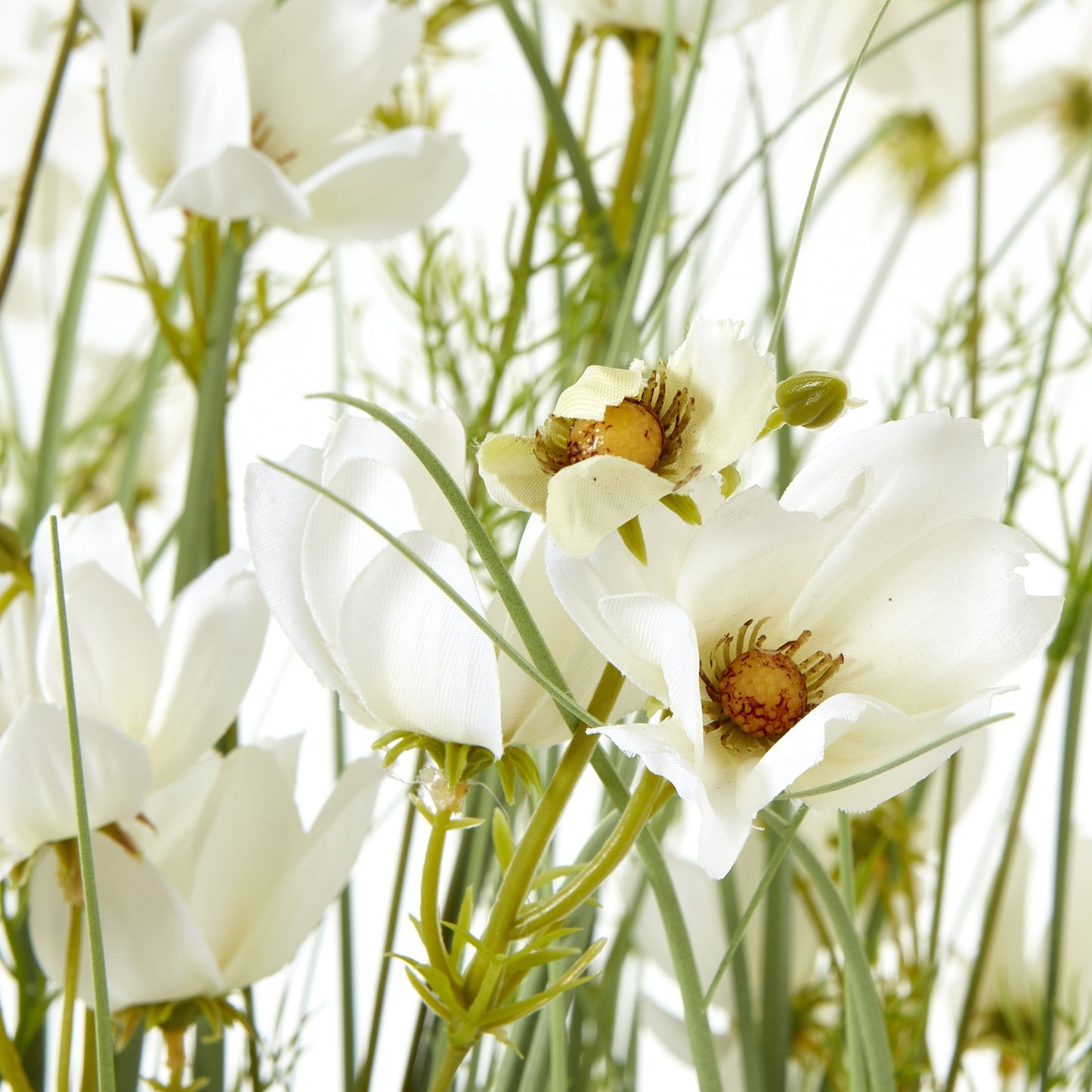 Large White Meadow Plant In Pot - Skandi London