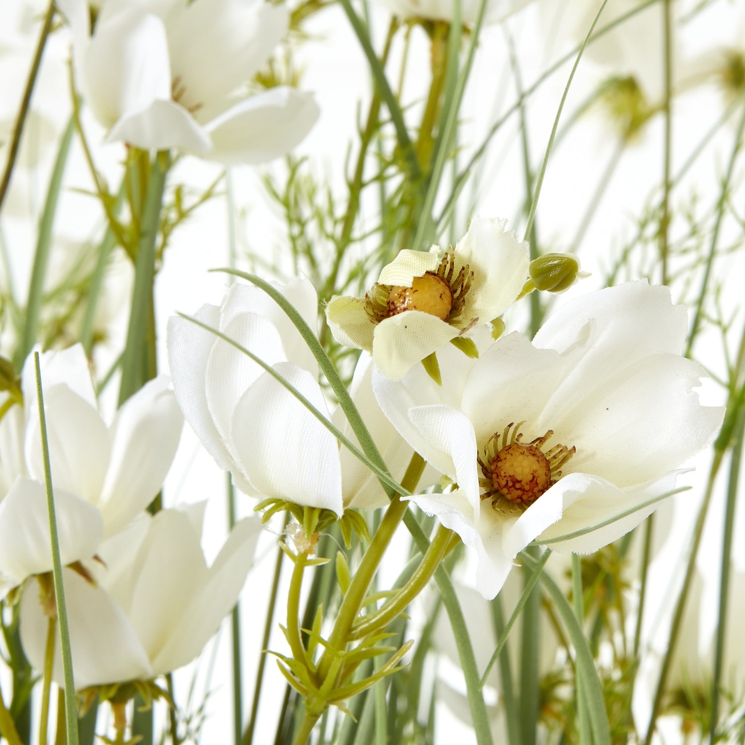 Large White Meadow Plant In Pot - Skandi London