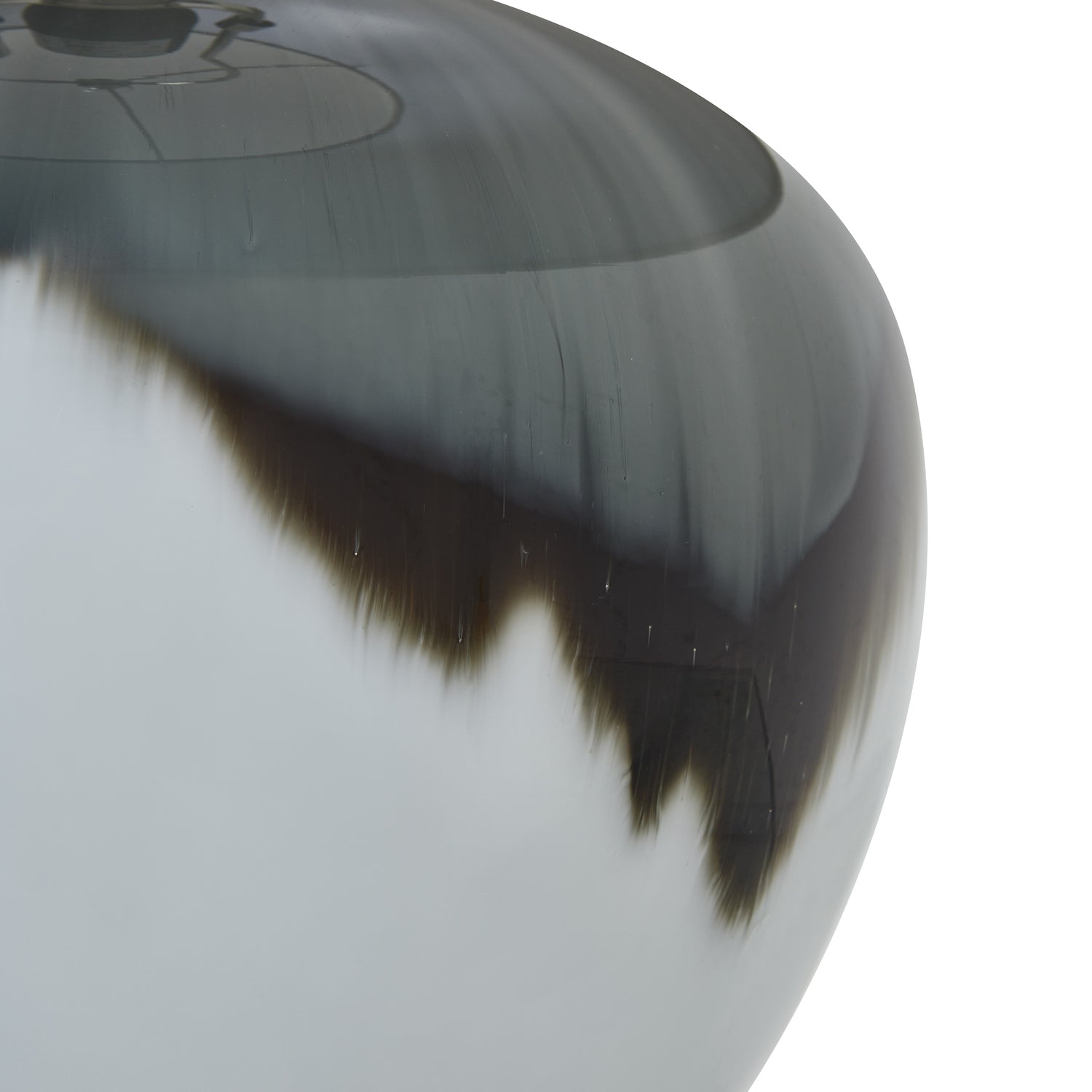 Grey Glass Table Lamp With Linen Shade - Skandi London