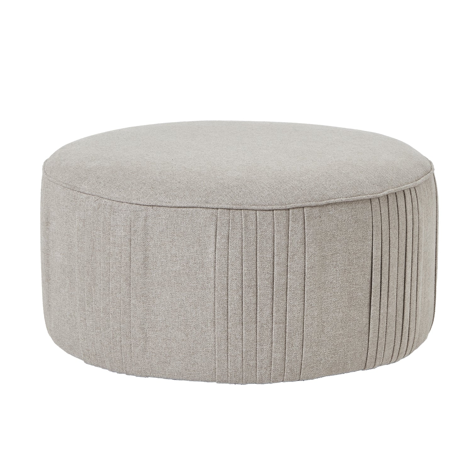 Lily Swivel Ottoman In Oatmeal Twill - Skandi London