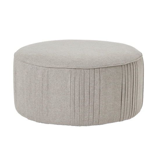 Lily Swivel Ottoman In Oatmeal Twill - Skandi London