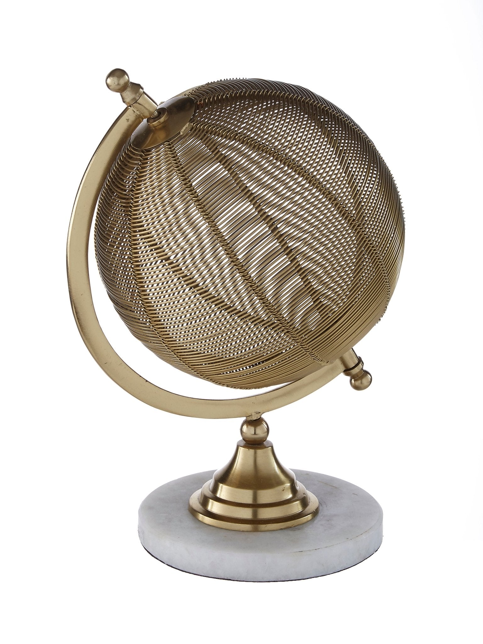 Kallan Wire Globe With Marble Base - Skandi London