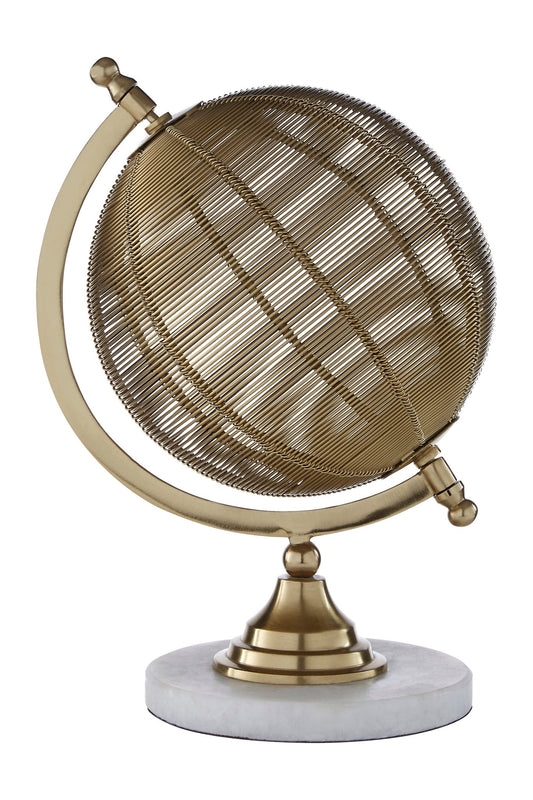 Kallan Wire Globe With Marble Base - Skandi London