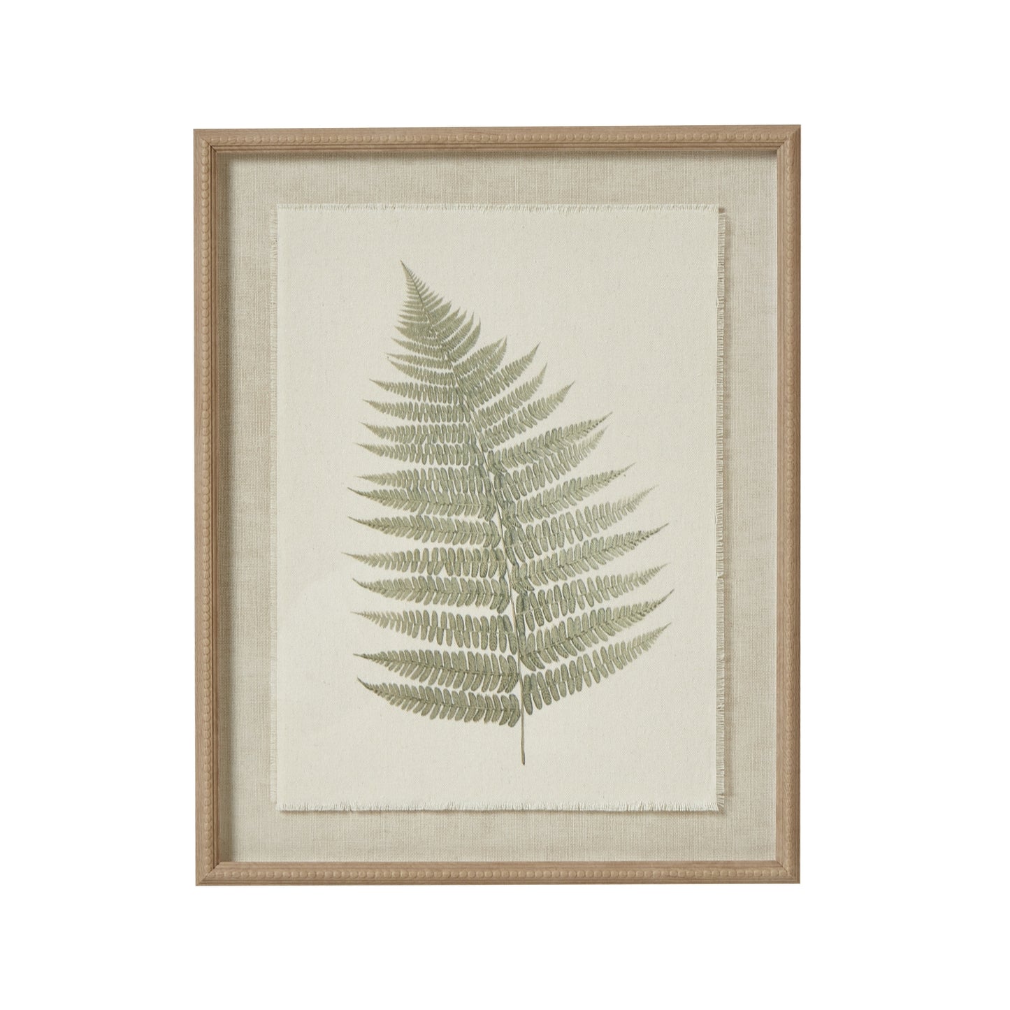 Bracken Art On Texture - Torn Paper With Beaded Frame - Skandi London