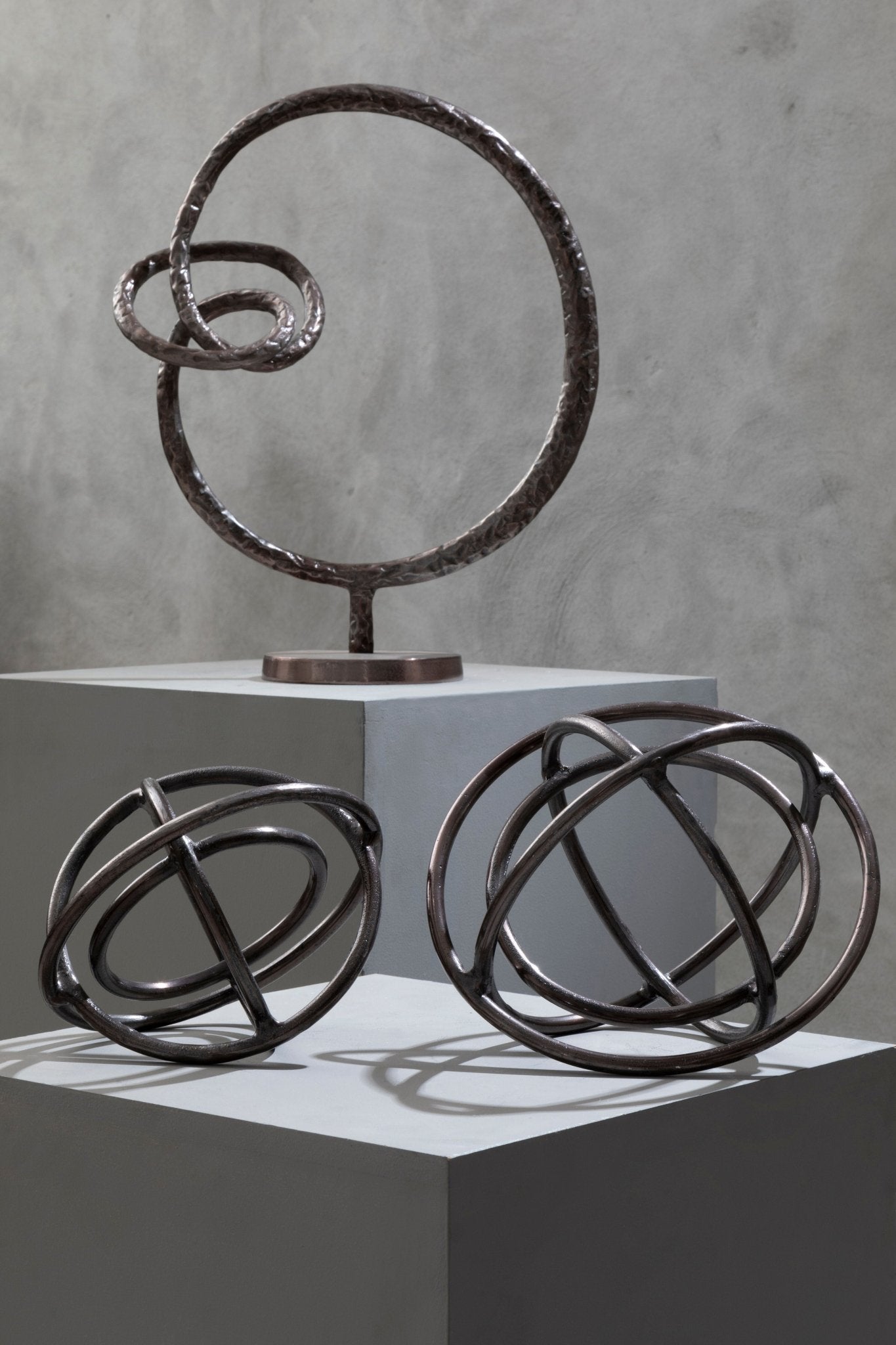 Knut Round Rough Bronze Sculpture - Skandi London
