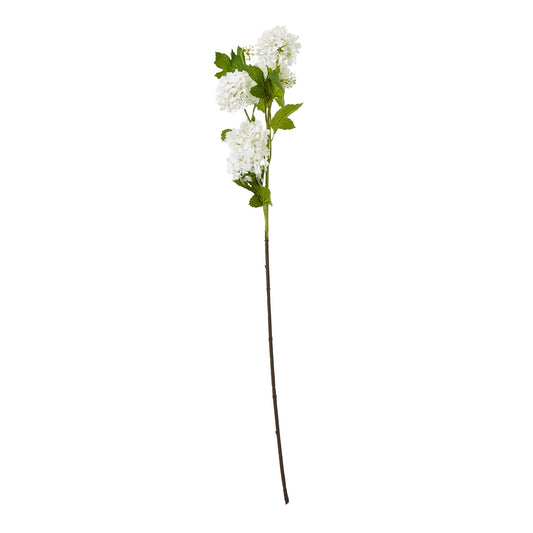 Cream Snowball Viburnum Spray - Skandi London