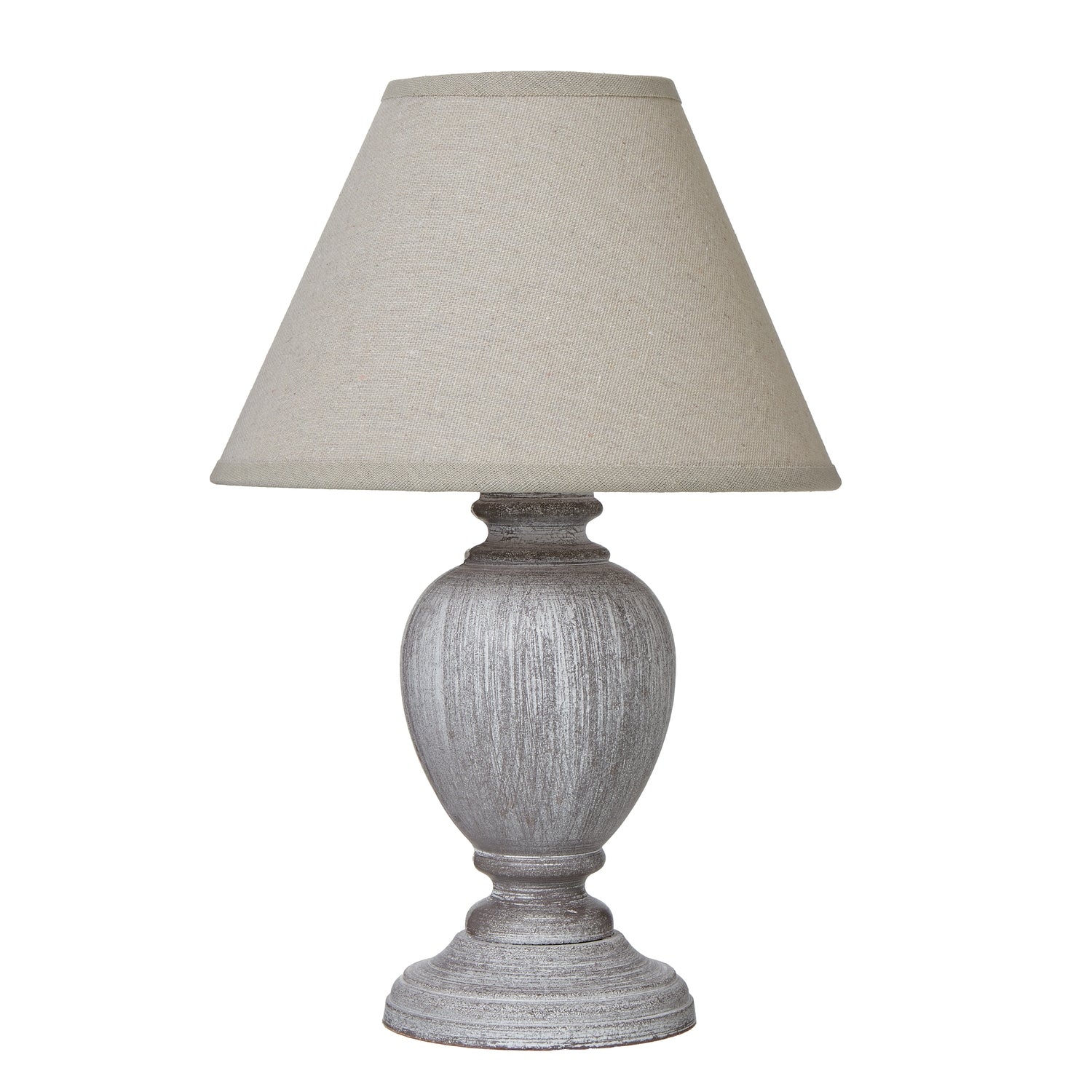 Otem Urn Table Lamp With Linen Shade - Skandi London