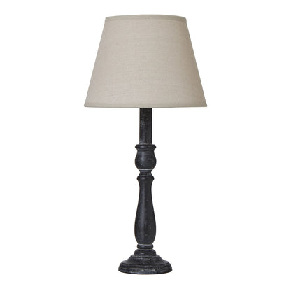 Ravenna Column Table Lamp With Linen Shade - Skandi London