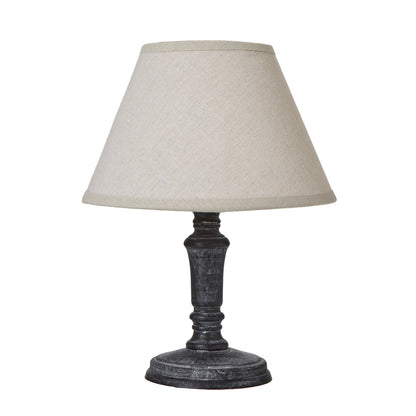 Palmyra Column Table Tamp With Linen Shade - Skandi London
