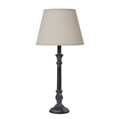 Isca Stem Table Lamp With Linen Shade - Skandi London