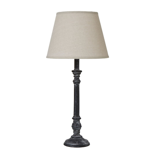 Isca Stem Table Lamp With Linen Shade - Skandi London