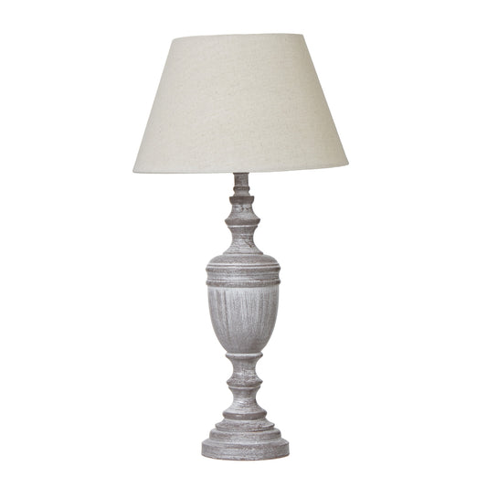 Nola Urn Table Lamp With Linen Shade - Skandi London