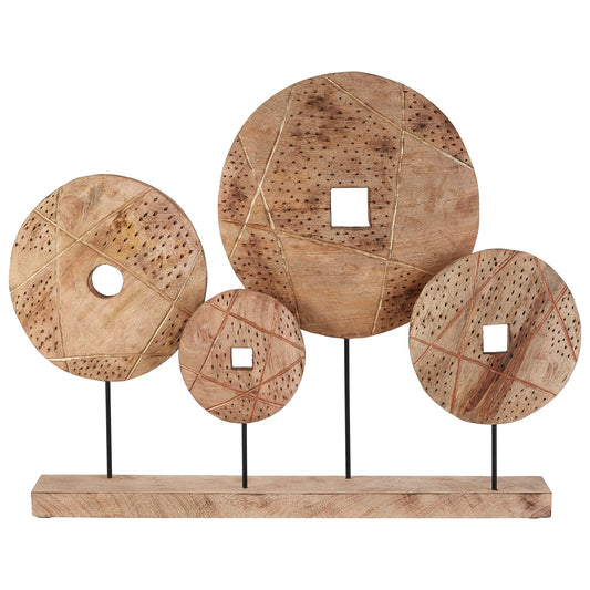 Daved 4 Disc Wooden Sculpture - Skandi London