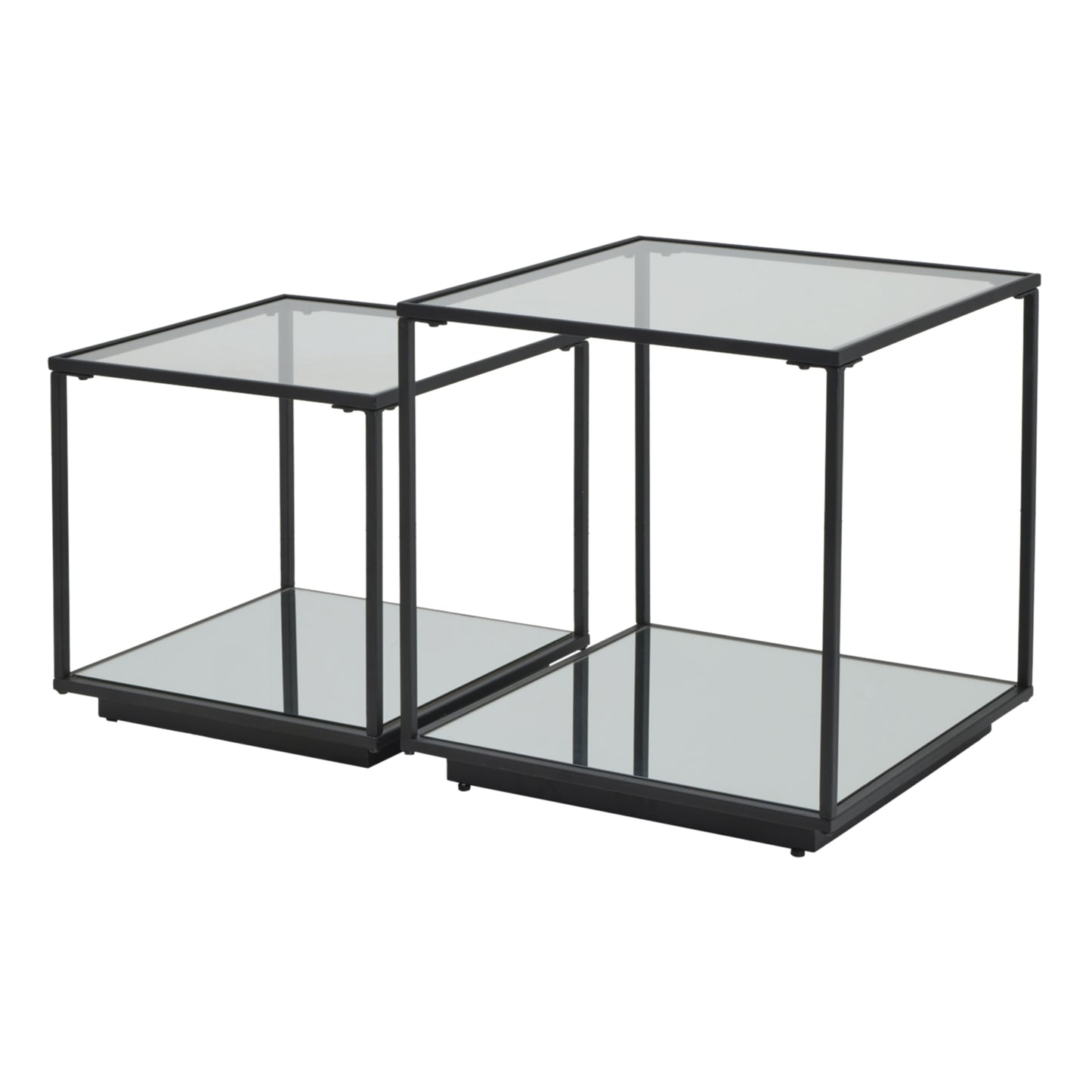 Lennox Black Framed Set Of 2 Side Tables - Skandi London