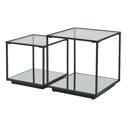 Lennox Black Framed Set Of 2 Side Tables - Skandi London