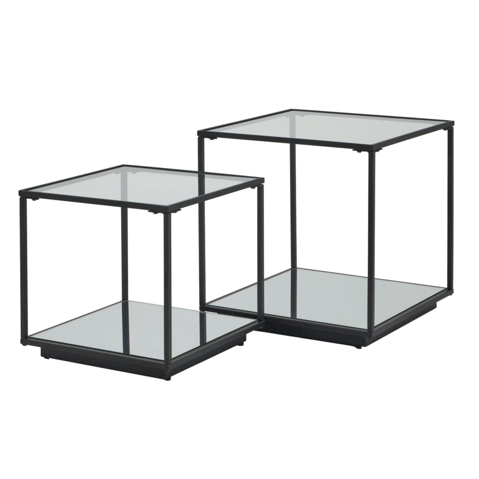 Lennox Black Framed Set Of 2 Side Tables - Skandi London