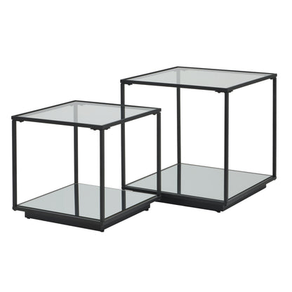 Lennox Black Framed Set Of 2 Side Tables - Skandi London