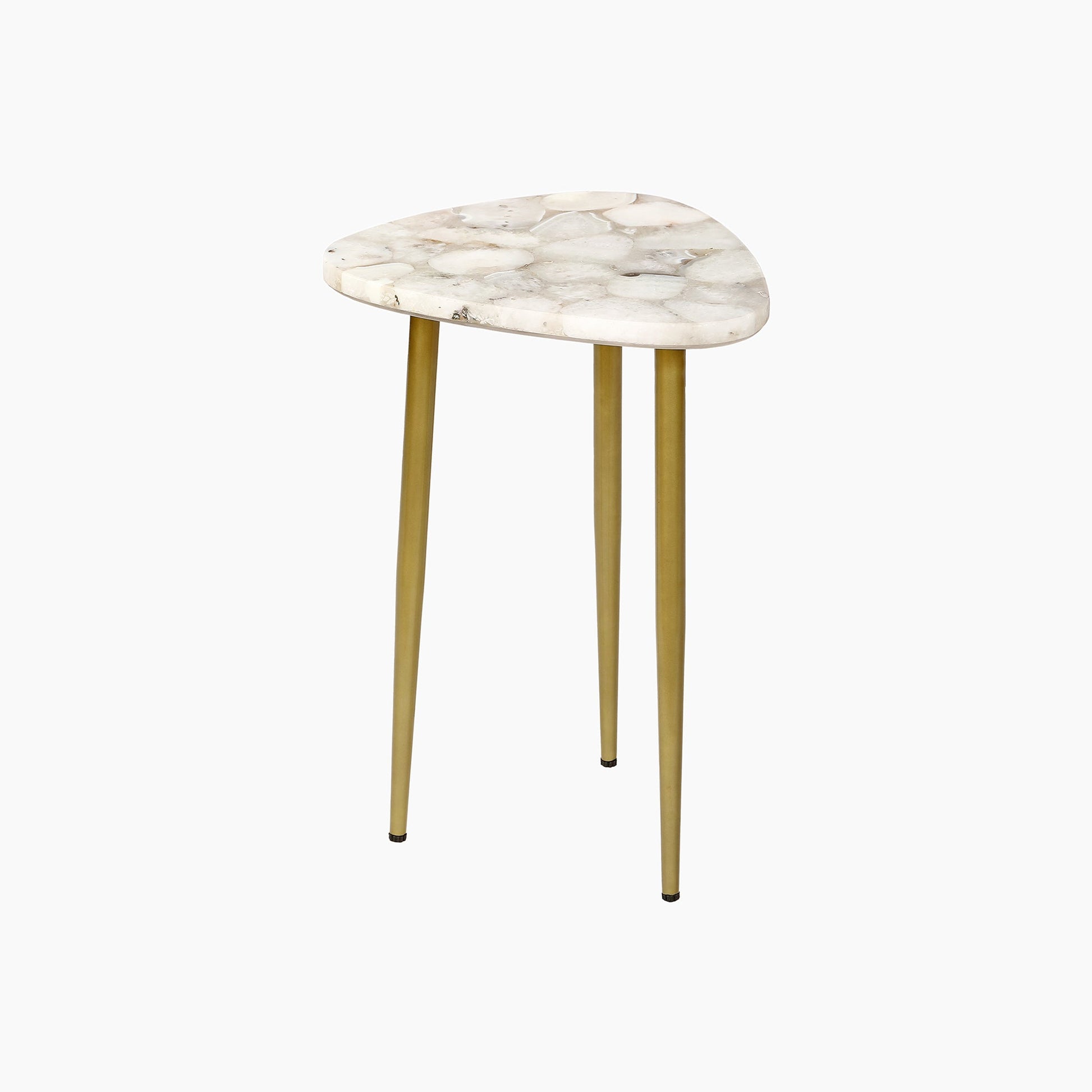 St James White Agate End Table - Skandi London
