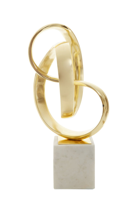 Kaspar Gold Finish Knot Sculpture - Skandi London