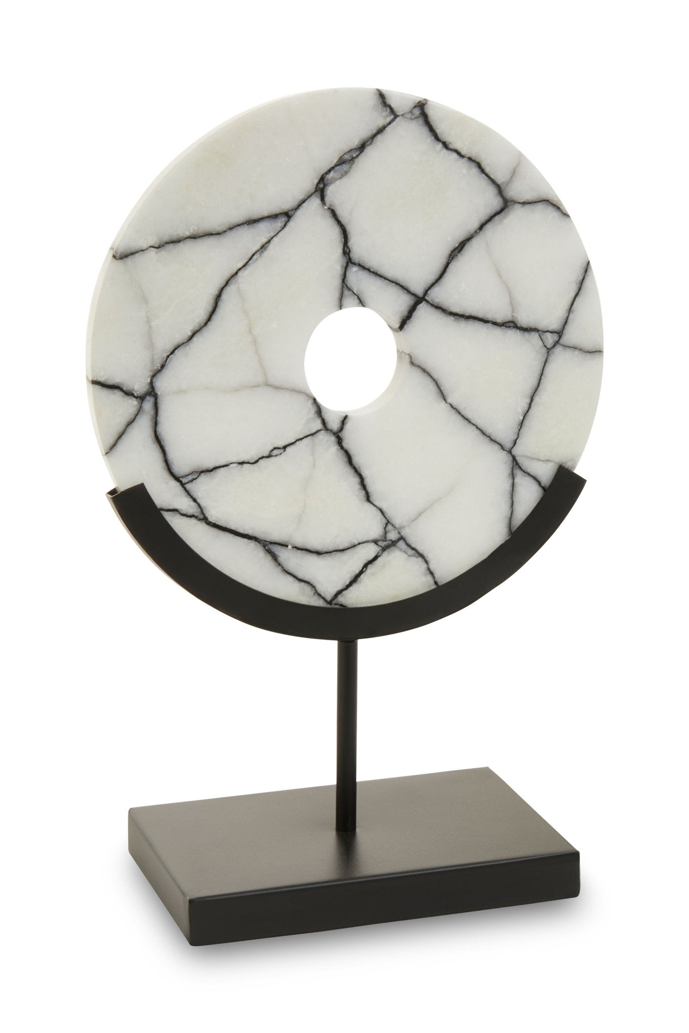 Joakim Marble Sculpture On Iron Stand - Skandi London
