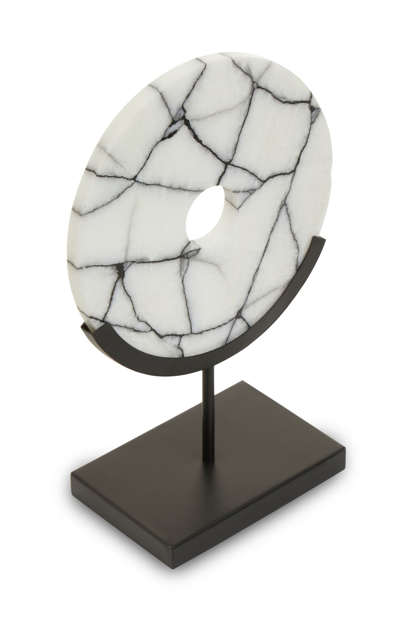 Joakim Marble Sculpture On Iron Stand - Skandi London