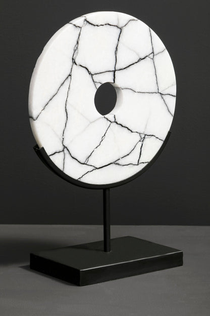 Joakim Marble Sculpture On Iron Stand - Skandi London