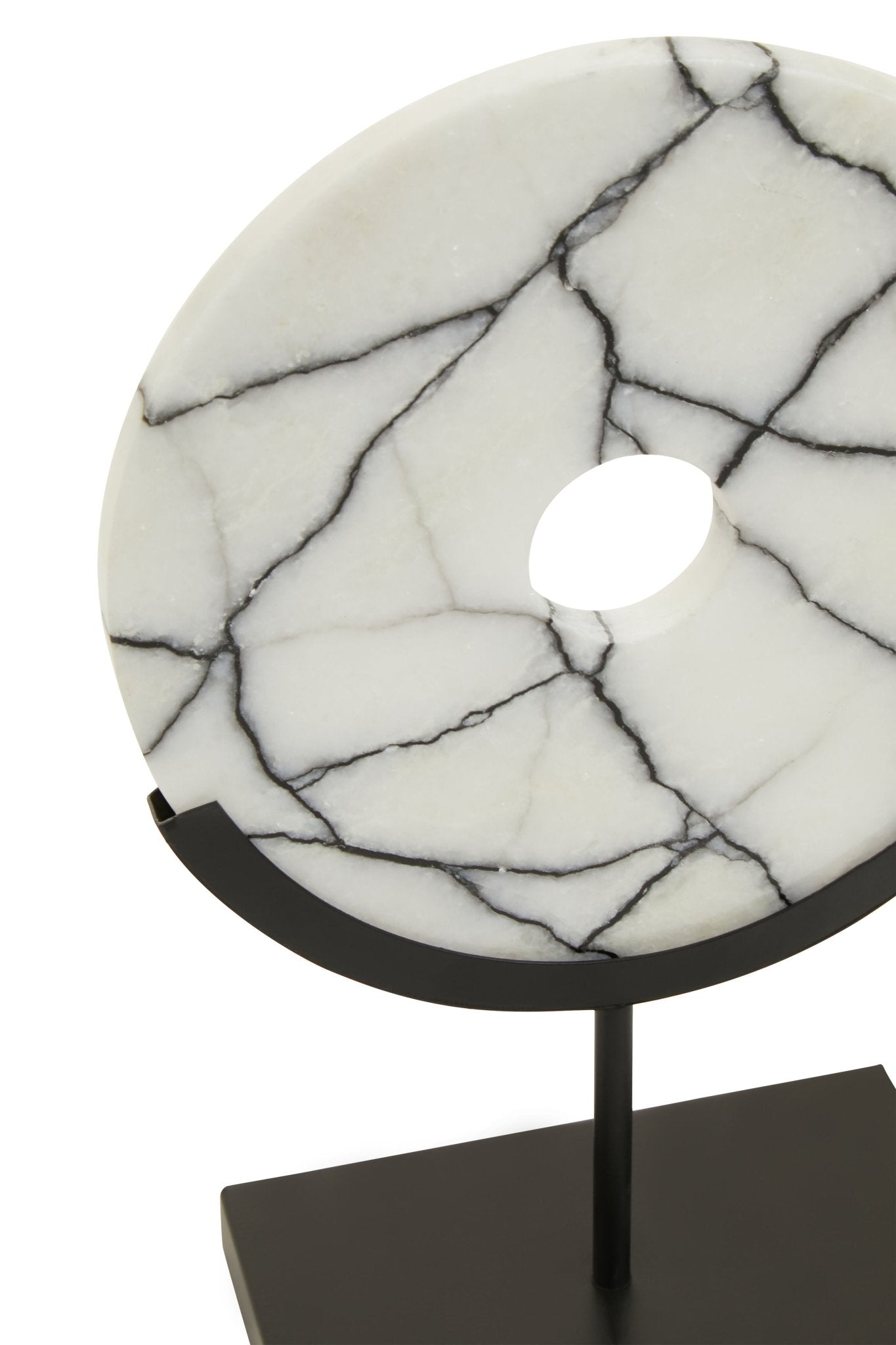 Joakim Marble Sculpture On Iron Stand - Skandi London