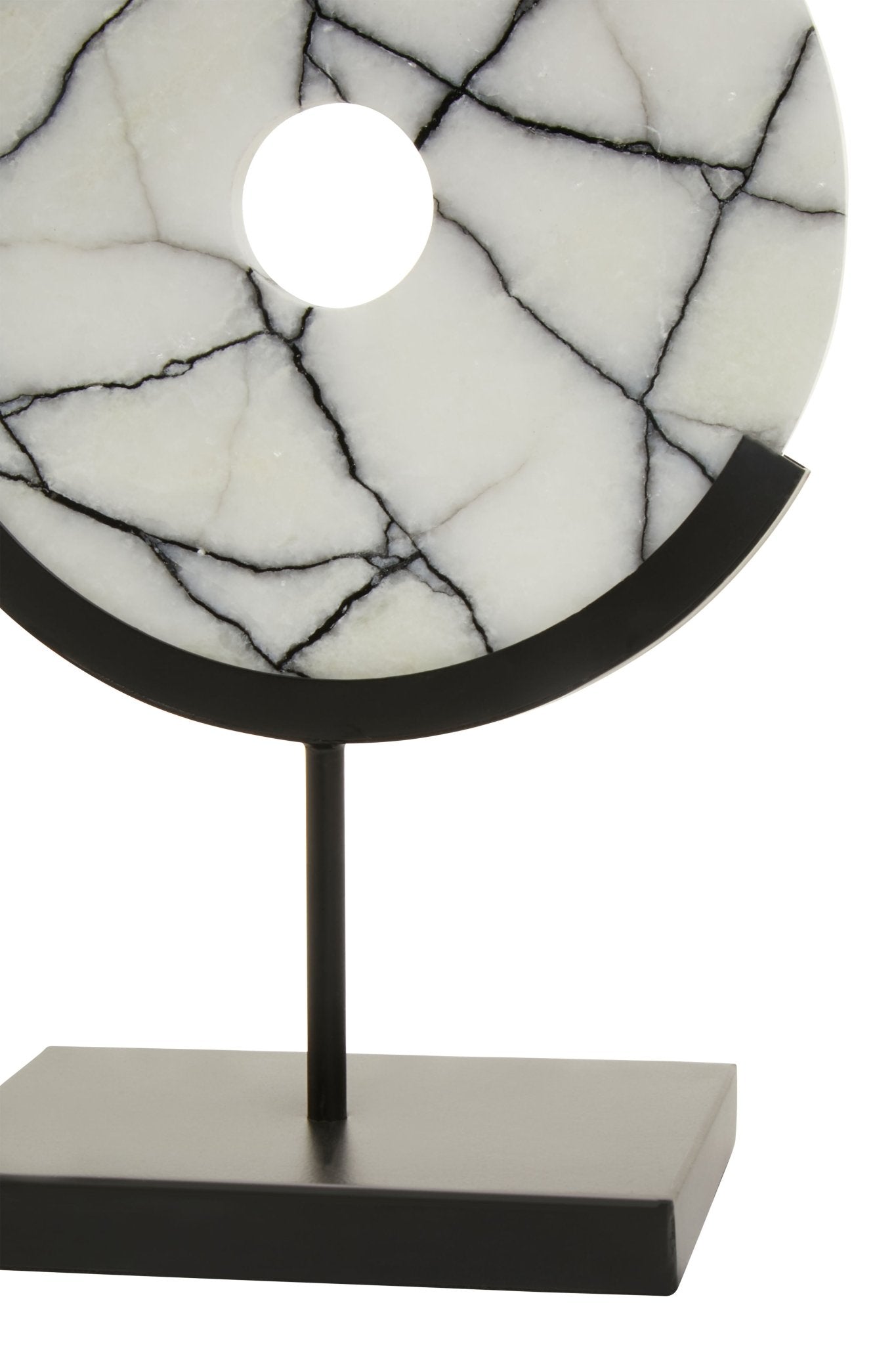 Joakim Marble Sculpture On Iron Stand - Skandi London
