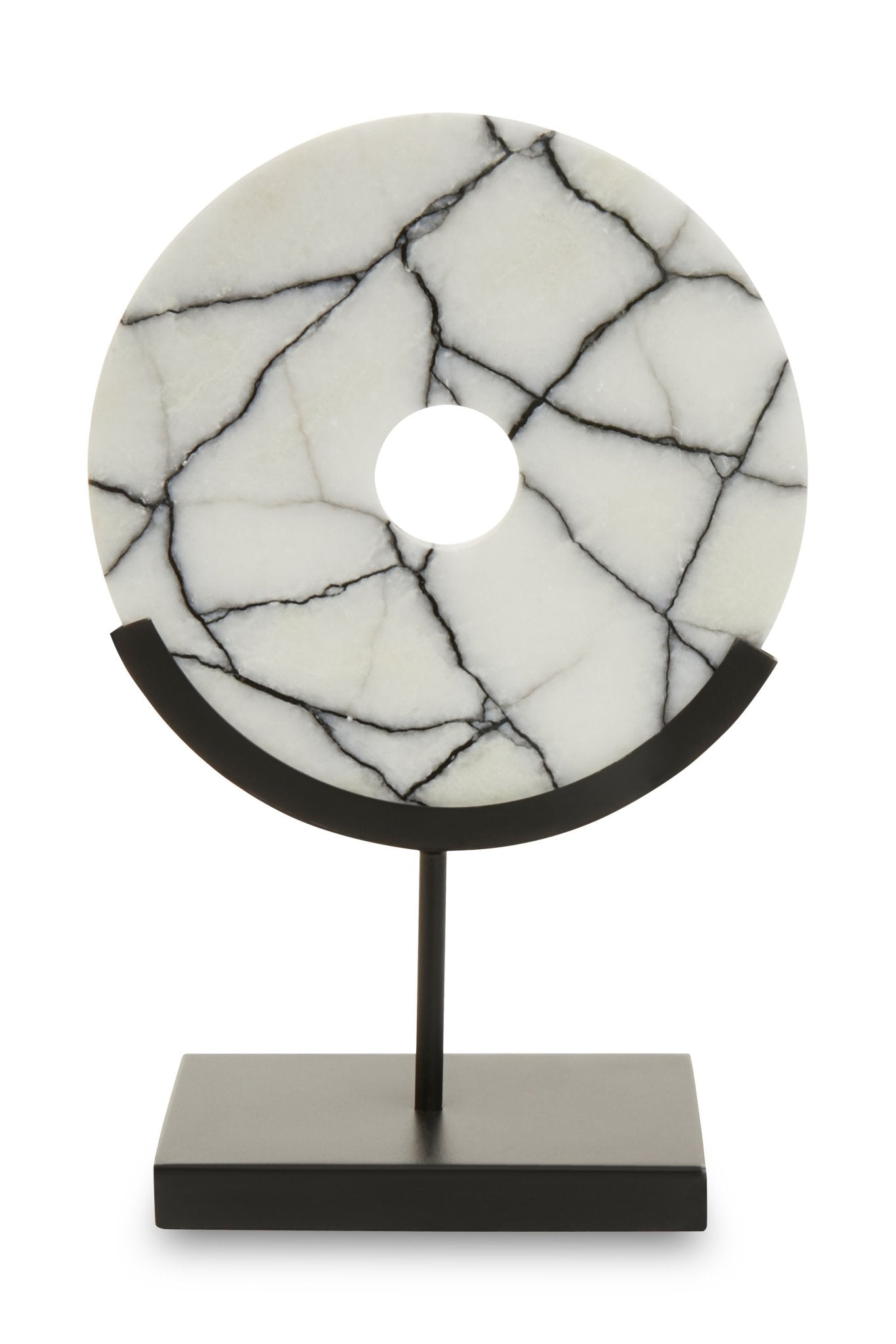 Joakim Marble Sculpture On Iron Stand - Skandi London
