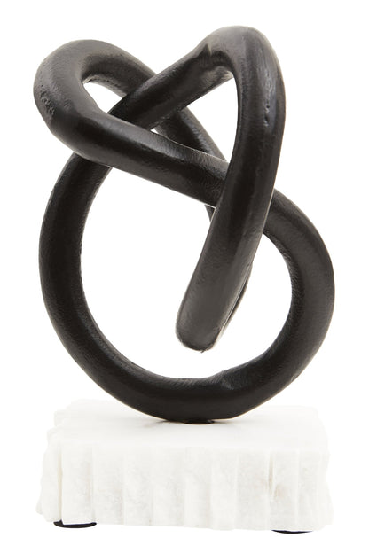 Kaspar Matt Black Knot Sculpture - Skandi London