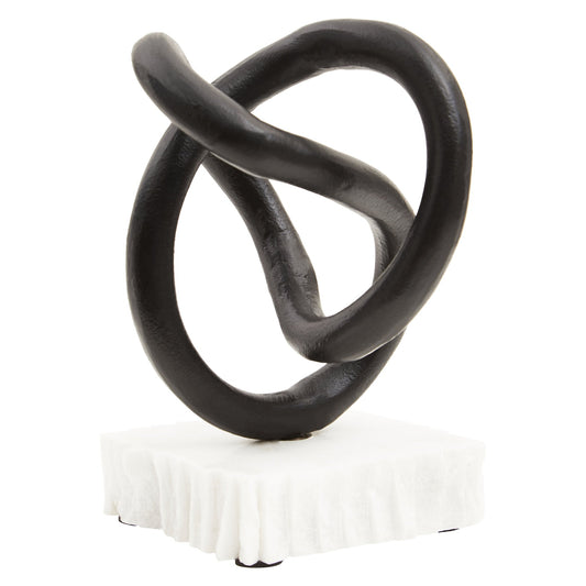 Kaspar Matt Black Knot Sculpture - Skandi London