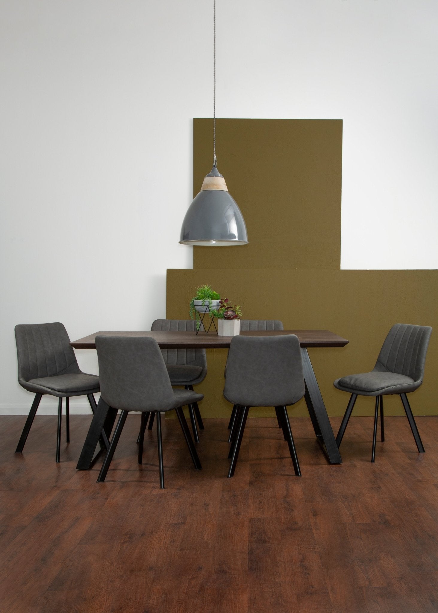 Latham Large Grey Bell Shaped Pendant Light - Skandi London