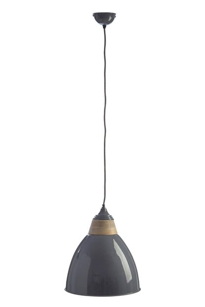 Latham Large Grey Bell Shaped Pendant Light - Skandi London