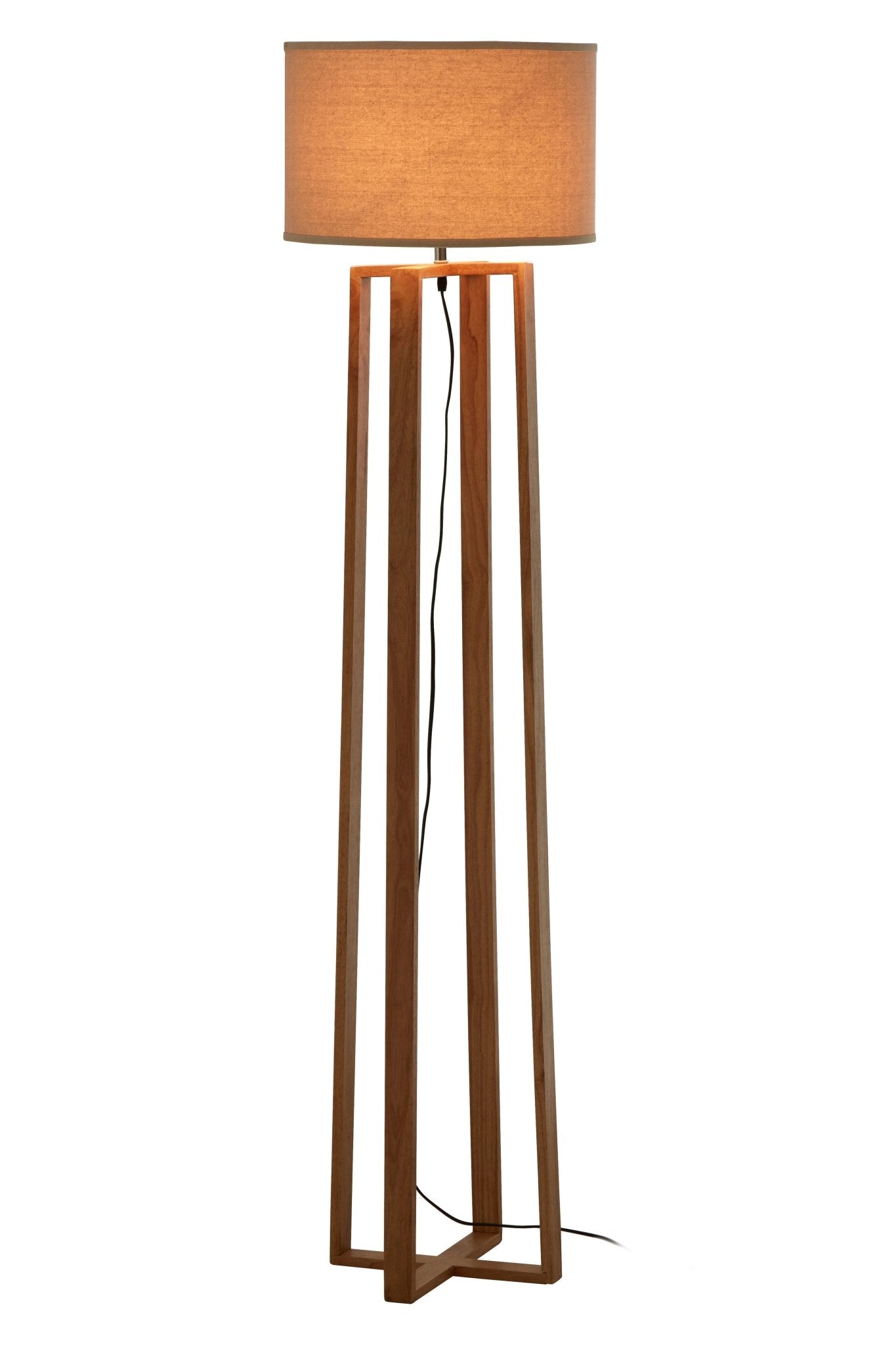 Hjordis Wooden Floor Lamp - Skandi London