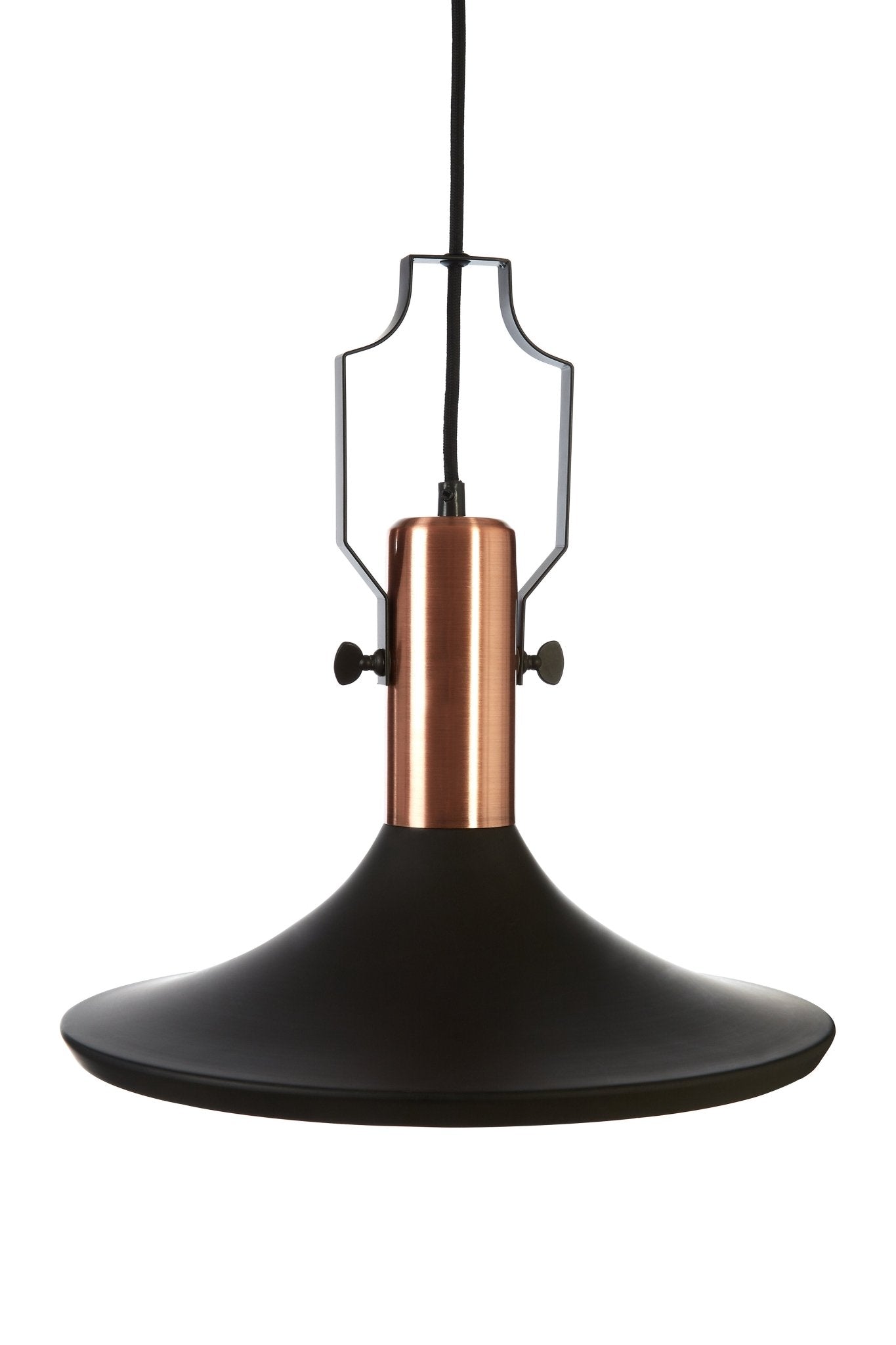 Andrea Large Pendant Light in Black and Copper - Skandi London