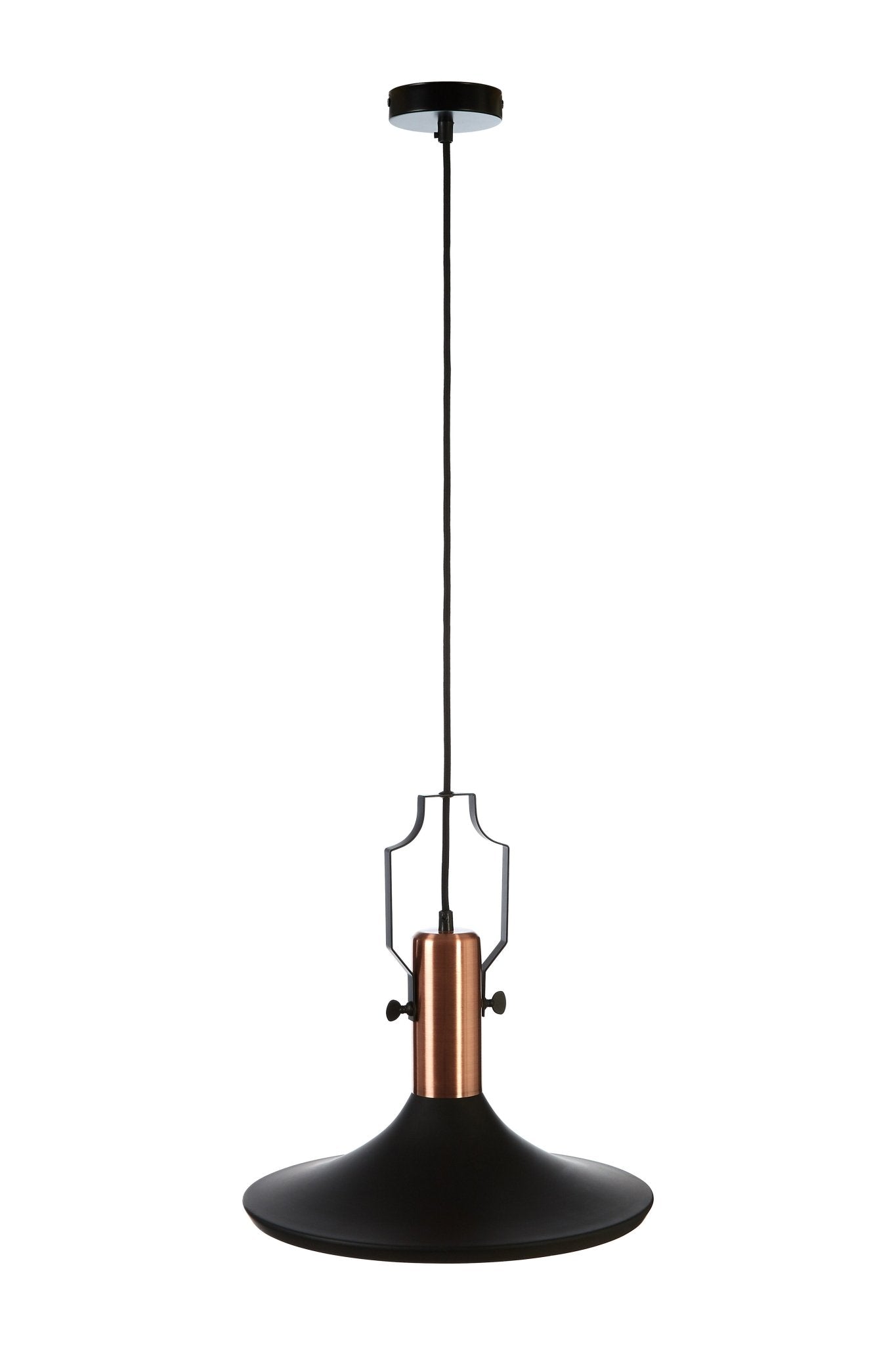 Andrea Large Pendant Light in Black and Copper - Skandi London