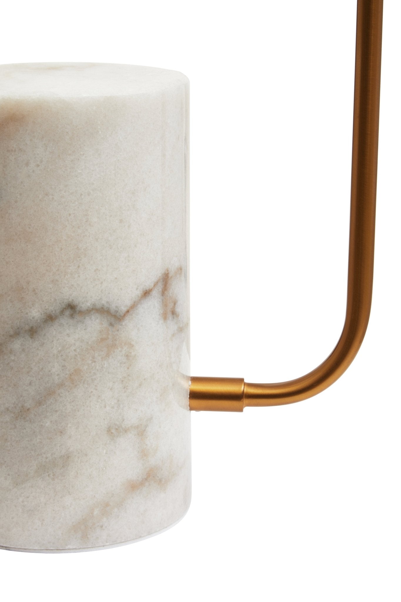 Jockum Black Shade Table Lamp With White Marble Base - Skandi London
