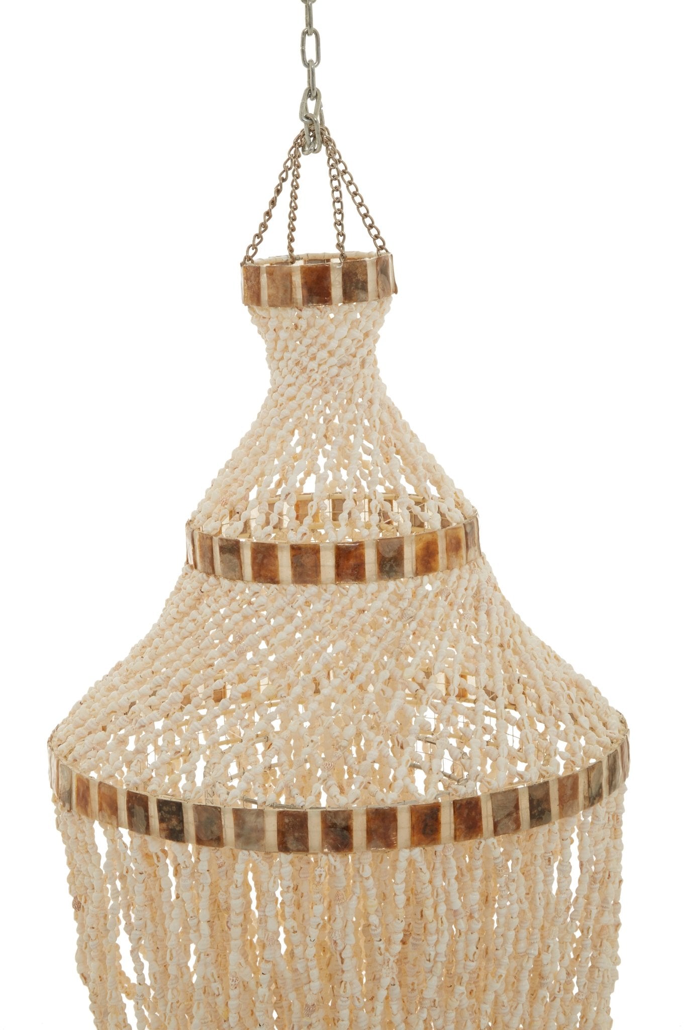 Linnea Natural White And Amber Pendant - Skandi London