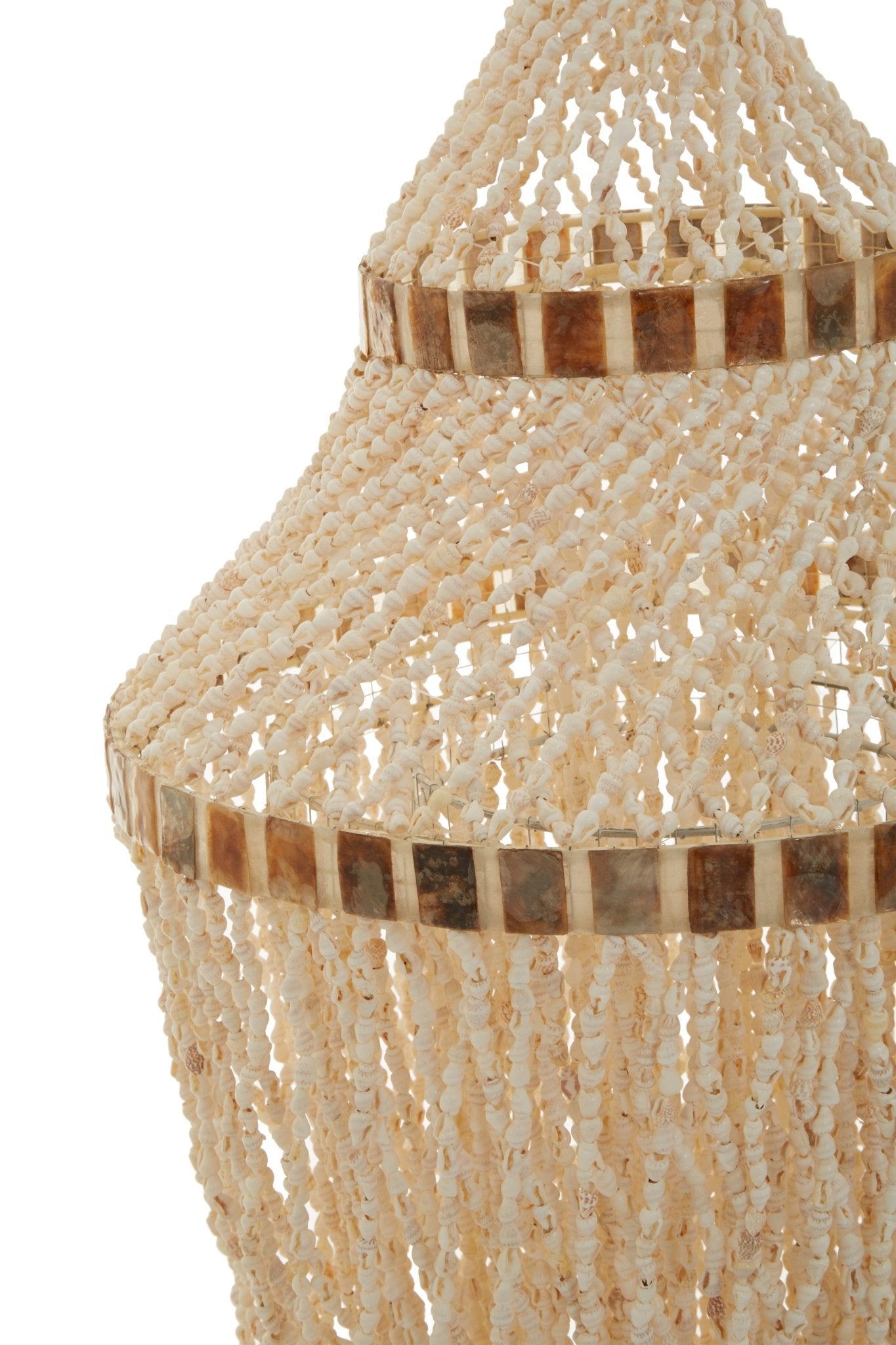 Linnea Natural White And Amber Pendant - Skandi London